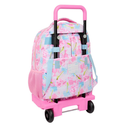 Trolley mochila Barbie Painterly rosa con ruedas y asa extraíble - 3