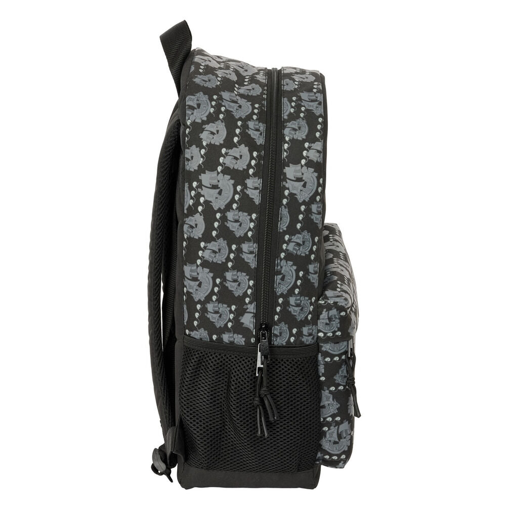 Mochila negra One Piece Pirates de 46 cm con estampado de barcos - 4
