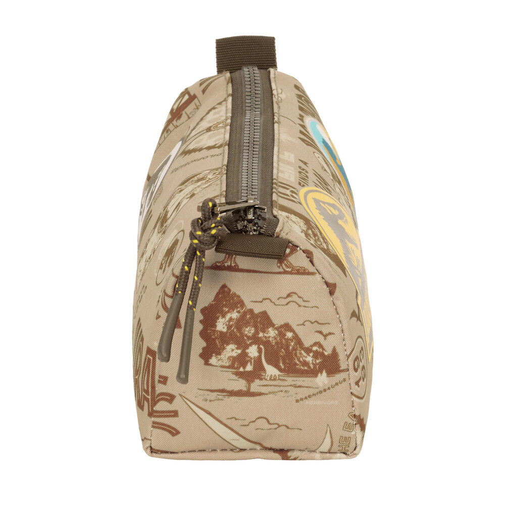 Portatodo SAFTA Jurassic World beige con cremallera y diseño de dinosaurios - 4