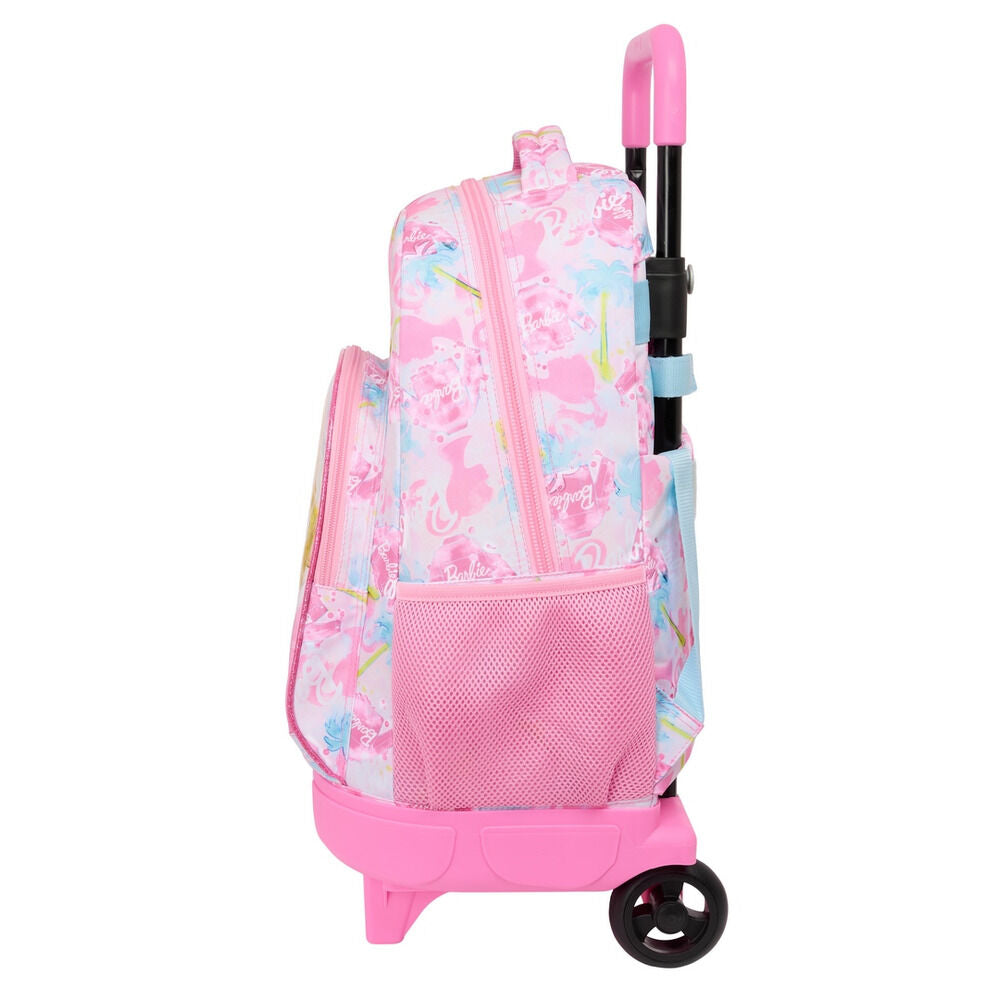 Trolley mochila Barbie Painterly rosa con ruedas y asa extraíble - 4