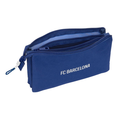 Portatodo triple azul del F.C. Barcelona con tres cremalleras - 4
