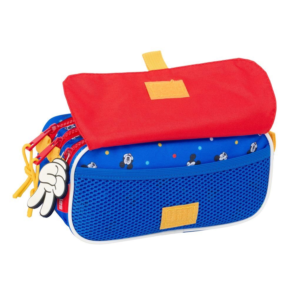 Portatodo triple Good Day de Mickey Disney en rojo y azul - 5