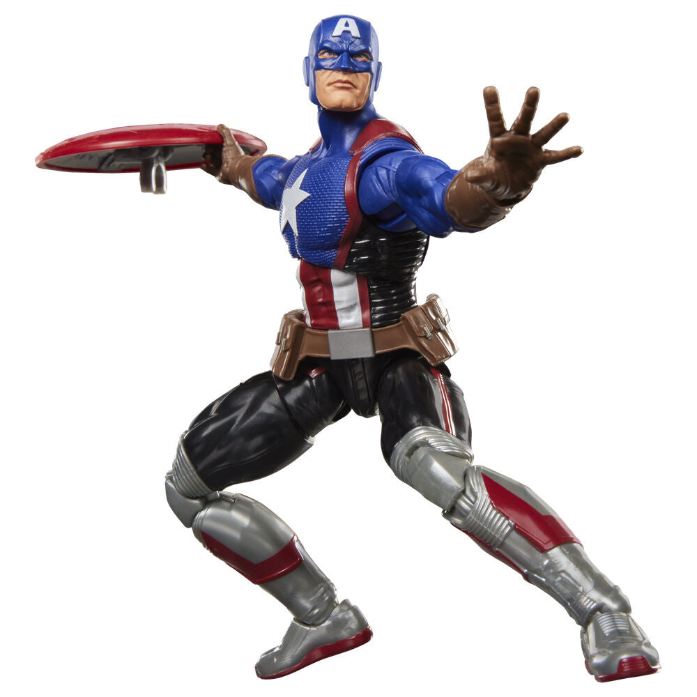 Figura articulada de Capitán América Marvel Legends con escudo y accesorios - 2
