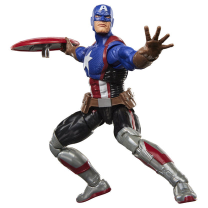 Figura articulada de Capitán América Marvel Legends con escudo y accesorios - 2