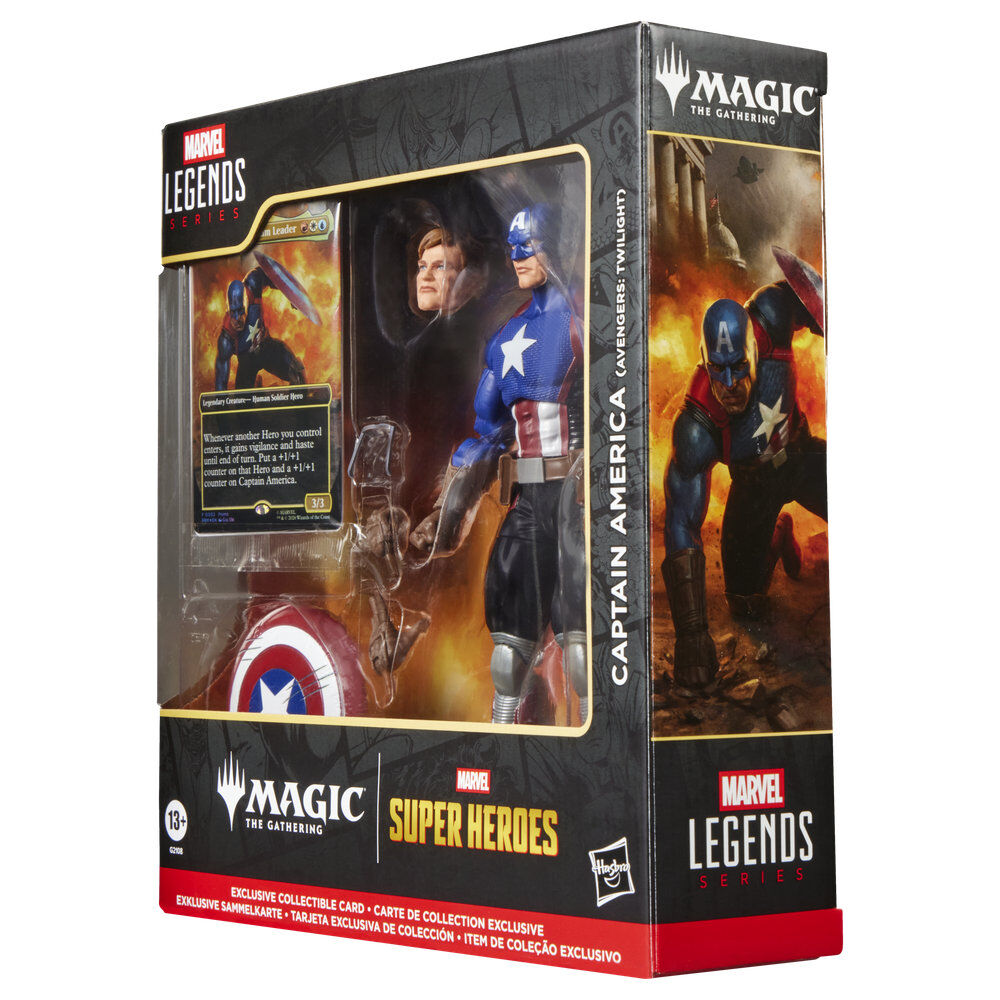Figura articulada de Capitán América Marvel Legends con escudo y accesorios - 8