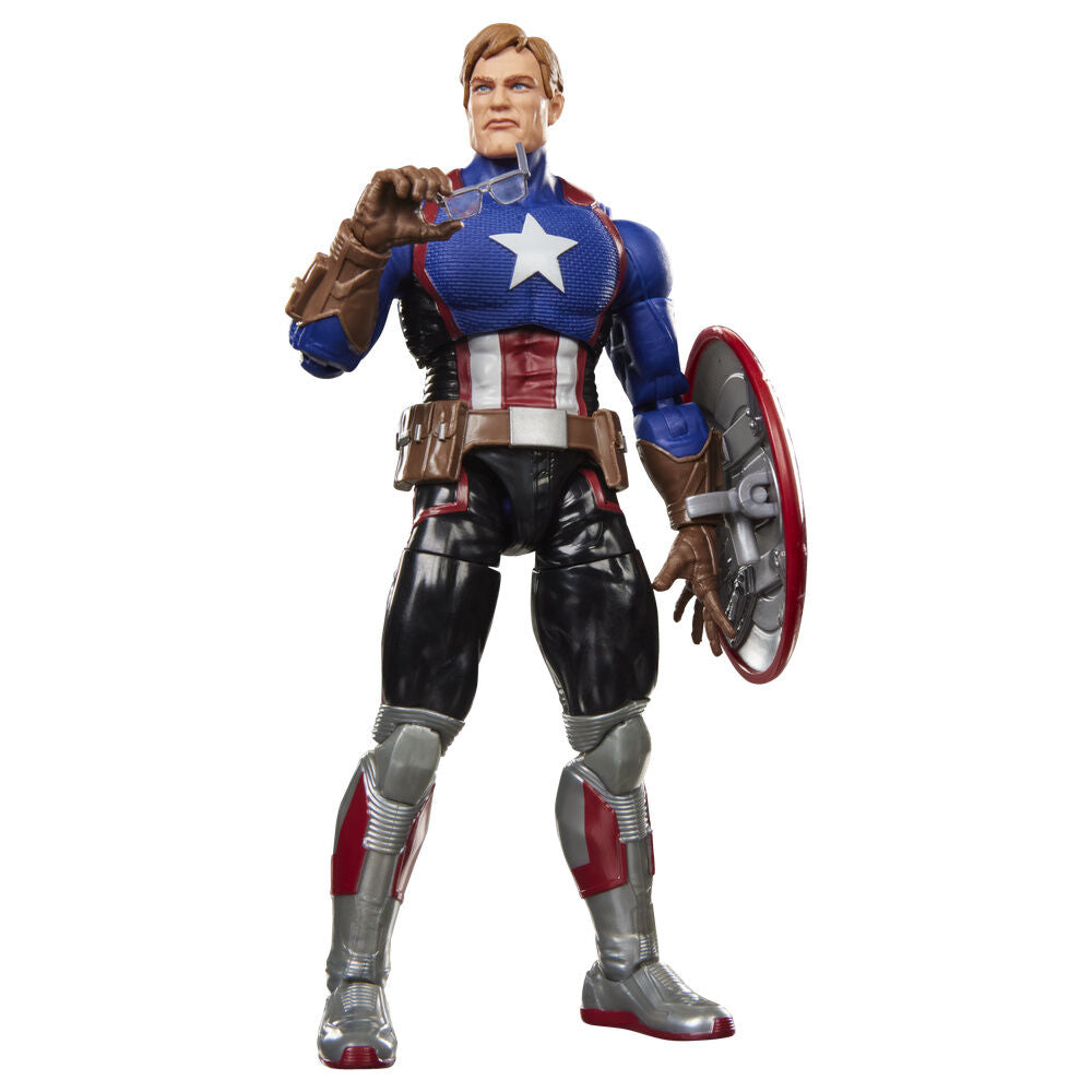 Figura articulada de Capitán América Marvel Legends con escudo y accesorios - 3