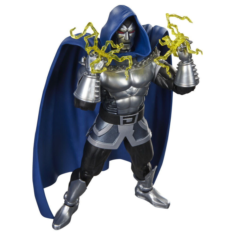 Figura articulada Doctor Doom 2099 Marvel Legends con armadura plateada y capucha azul - 6