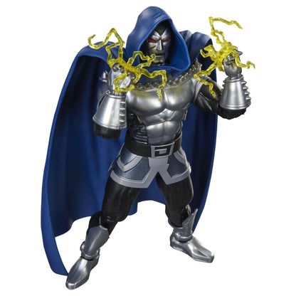 Figura articulada Doctor Doom 2099 Marvel Legends con armadura plateada y capucha azul - 6