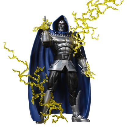 Figura articulada Doctor Doom 2099 Marvel Legends con armadura plateada y capucha azul - 2