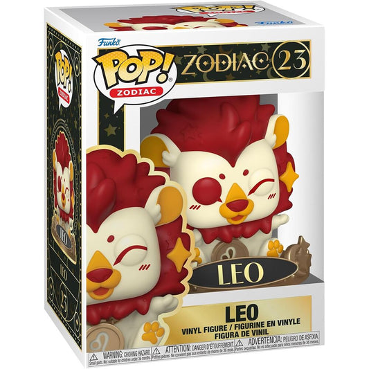 Figura Funko POP Zodiac Leo con melena roja y placa LEO - 2