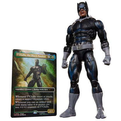 Figura Black Panther Marvel Legends con carta de Magic: The Gathering y accesorios - 5