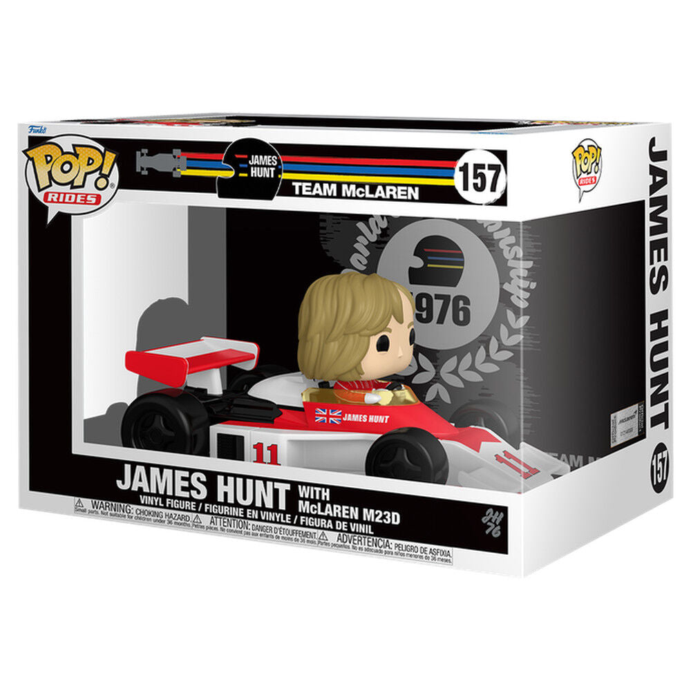 Figura FUNKO POP Rides de James Hunt con McLaren M23D en caja