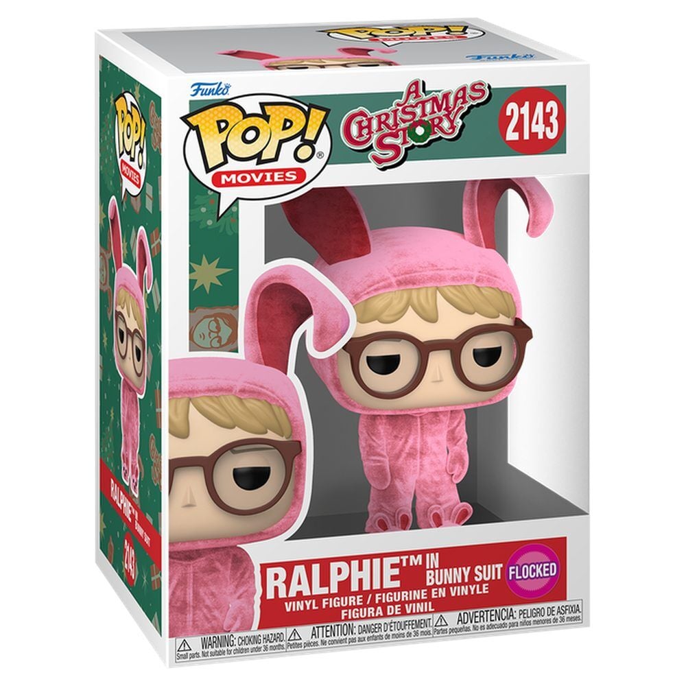 Figura Funko POP! de Ralphie con traje de conejo rosa y gafas
