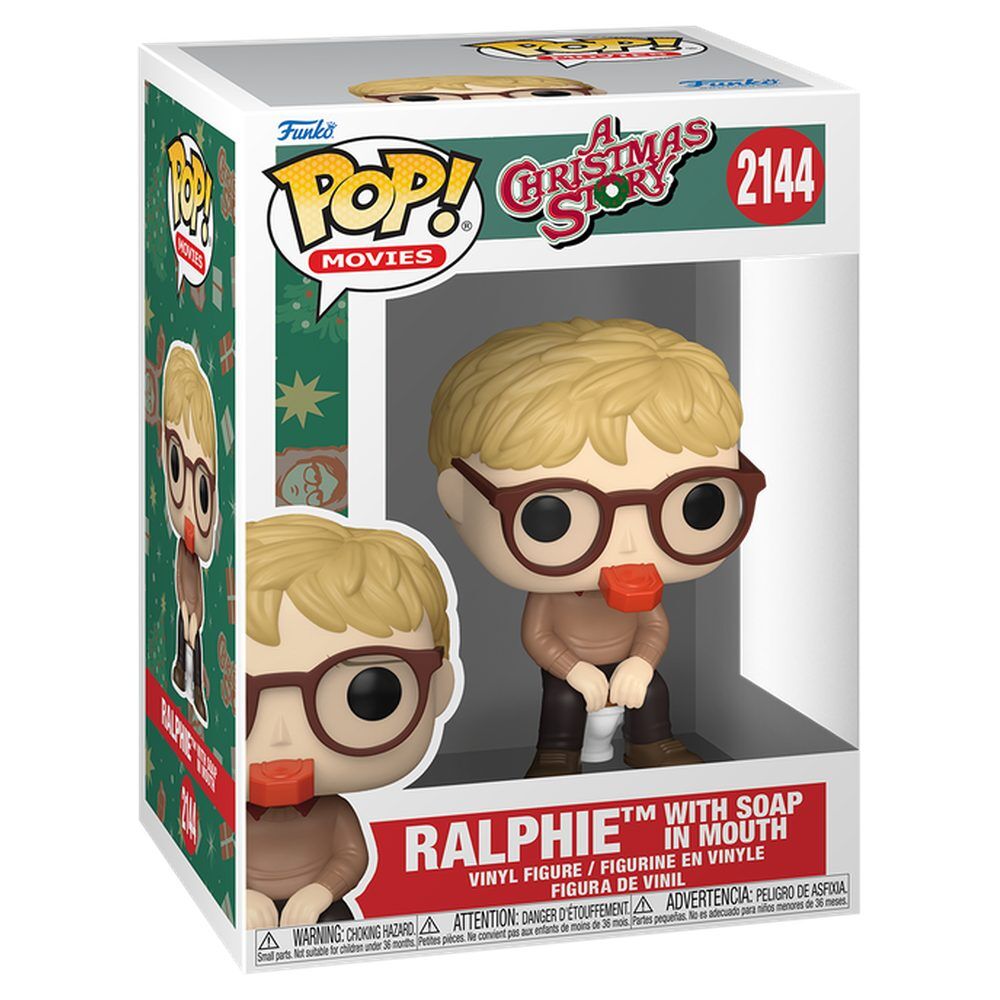 Figura Funko POP! de Ralphie con jabón en la boca en caja