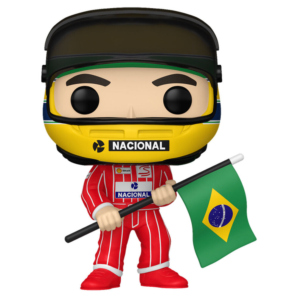 Figura Funko POP! Racing de Ayrton Senna con bandera de Brasil - 2