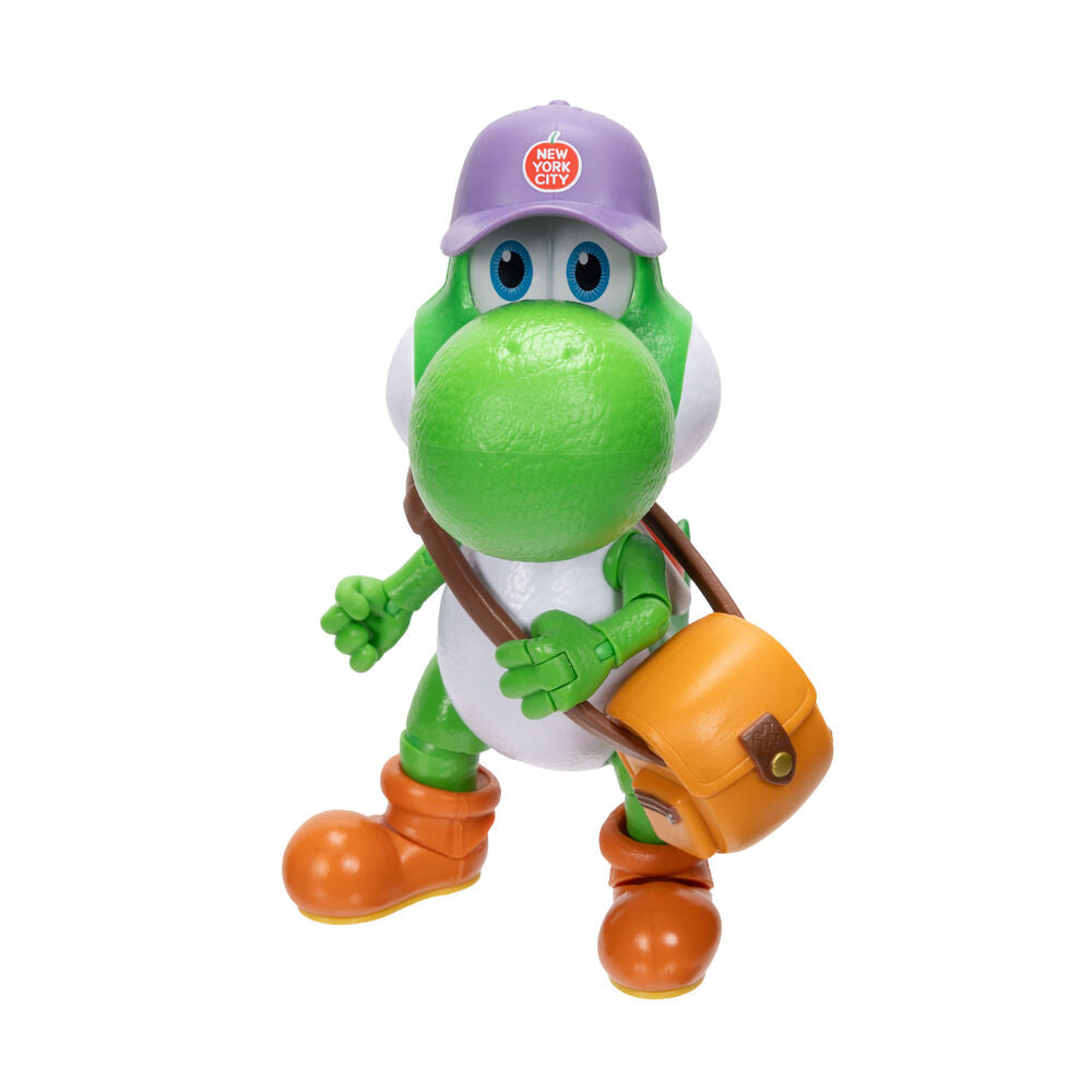 Figura articulada de Yoshi de 13 cm con gorra, gafas de sol y bolso - 3