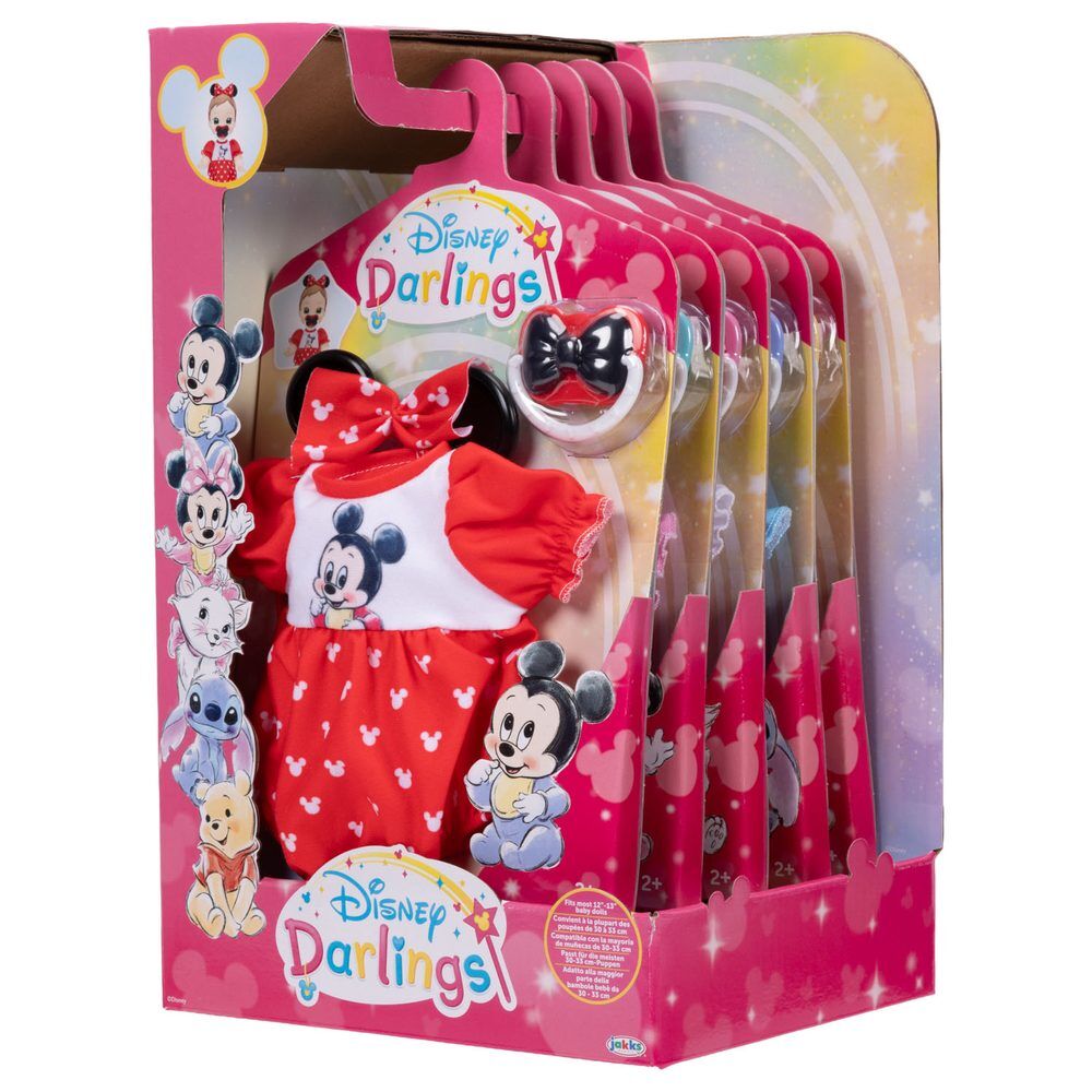 Vestido Disney Darlings rojo y blanco inspirado en Minnie para muñecas