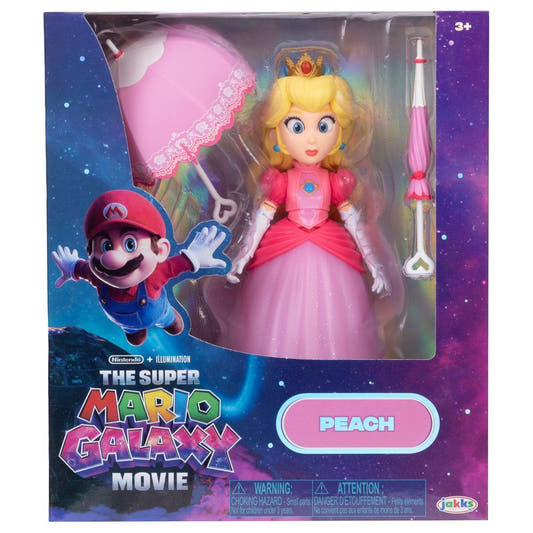 Figura articulada de Peach con vestido rosa, parasol y paraguas - 2