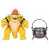 Figura articulada de Bowser de Super Mario Galaxy Movie con caldero