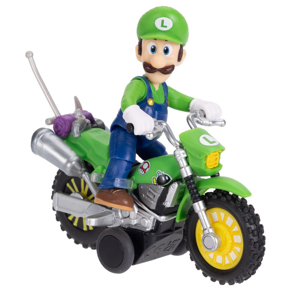 Vehículo verde con figura articulada de Luigi de Super Mario - 3