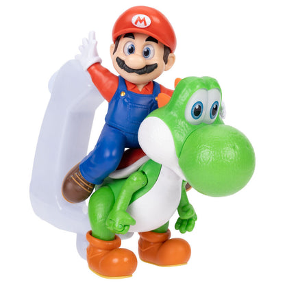 Figura de Mario montado sobre Yoshi de Super Mario Galaxy Movie