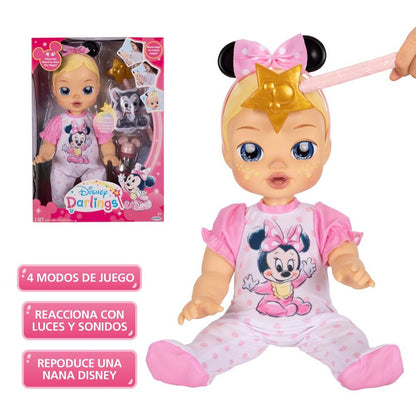 Muñeca interactiva Minnie Disney Darlings de 30 cm con conjunto rosa - 2