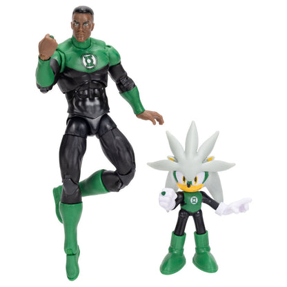 Figuras articuladas de Silver y Linterna Verde de Sonic y DC Comics