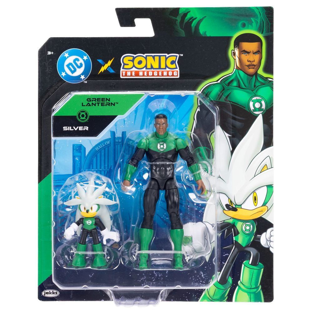 Figuras articuladas de Silver y Linterna Verde de Sonic y DC Comics - 2