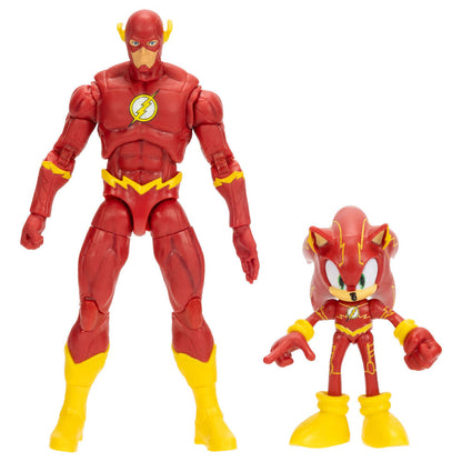 Figuras de Sonic y The Flash en rojo y amarillo