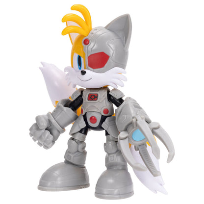 Figura articulada de Tails Sonic x DC Comics con armadura gris