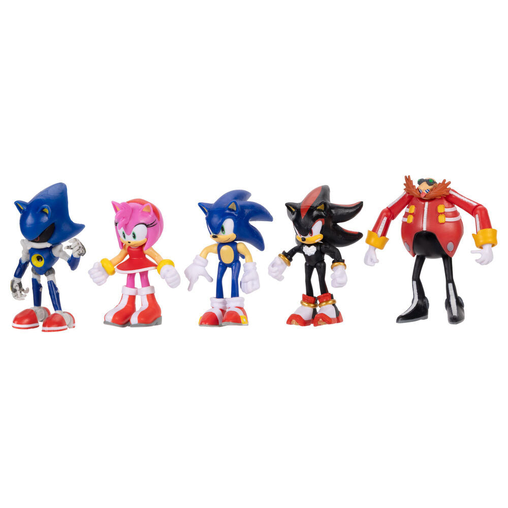 Cinco figuras de Sonic The Hedgehog de 6 cm: Sonic, Amy, Shadow, Metal Sonic y Dr. Eggman - 4