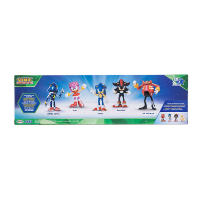 Cinco figuras de Sonic The Hedgehog de 6 cm: Sonic, Amy, Shadow, Metal Sonic y Dr. Eggman - 6