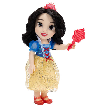 Muñeca Disney Blancanieves de 38 cm con vestido azul y amarillo