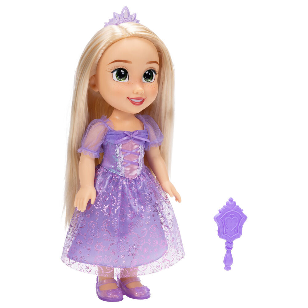 Muñeca Rapunzel de Disney Enredados con vestido morado y cepillo - 3