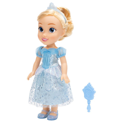 Muñeca Disney Cenicienta de 38 cm con vestido azul, tiara y cepillo - 4