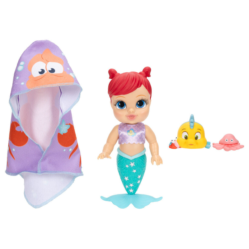 Muñeca bebé Ariel de La Sirenita Disney con cola de sirena y accesorios - 4