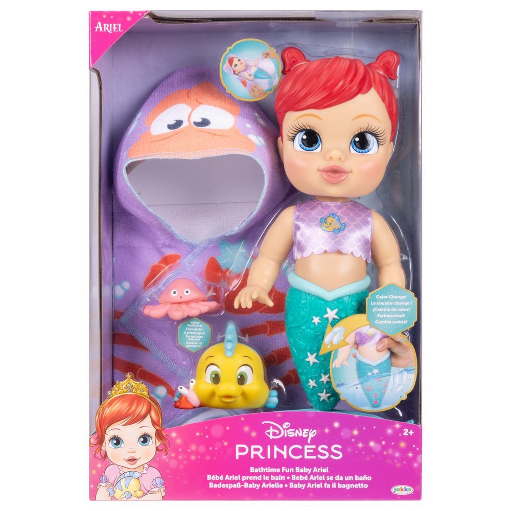 Muñeca bebé Ariel de La Sirenita Disney con cola de sirena y accesorios - 2