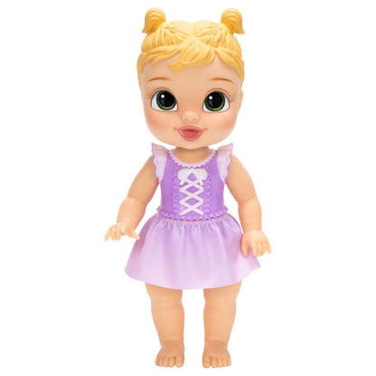 Muñeca bebé Rapunzel Disney de 30 cm con capucha lila y accesorios - 4