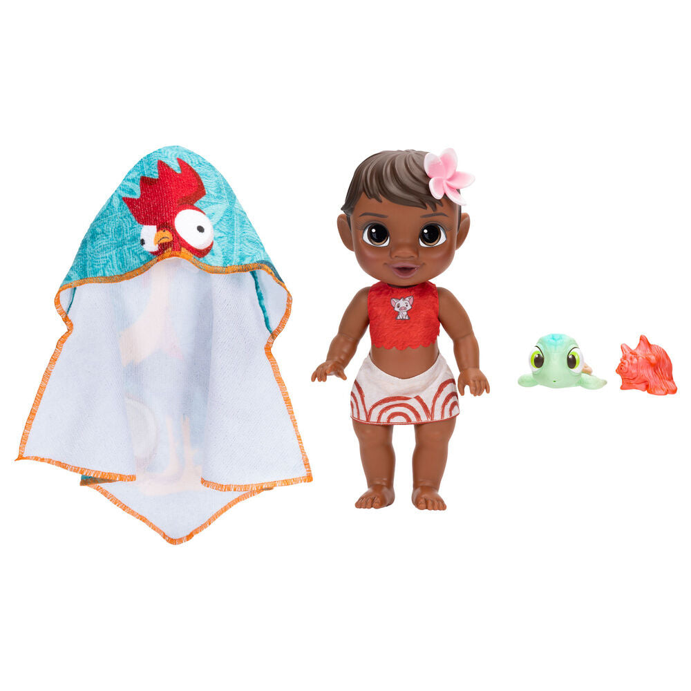 Muñeca bebé Vaiana de Disney Moana con capa turquesa y accesorios - 3