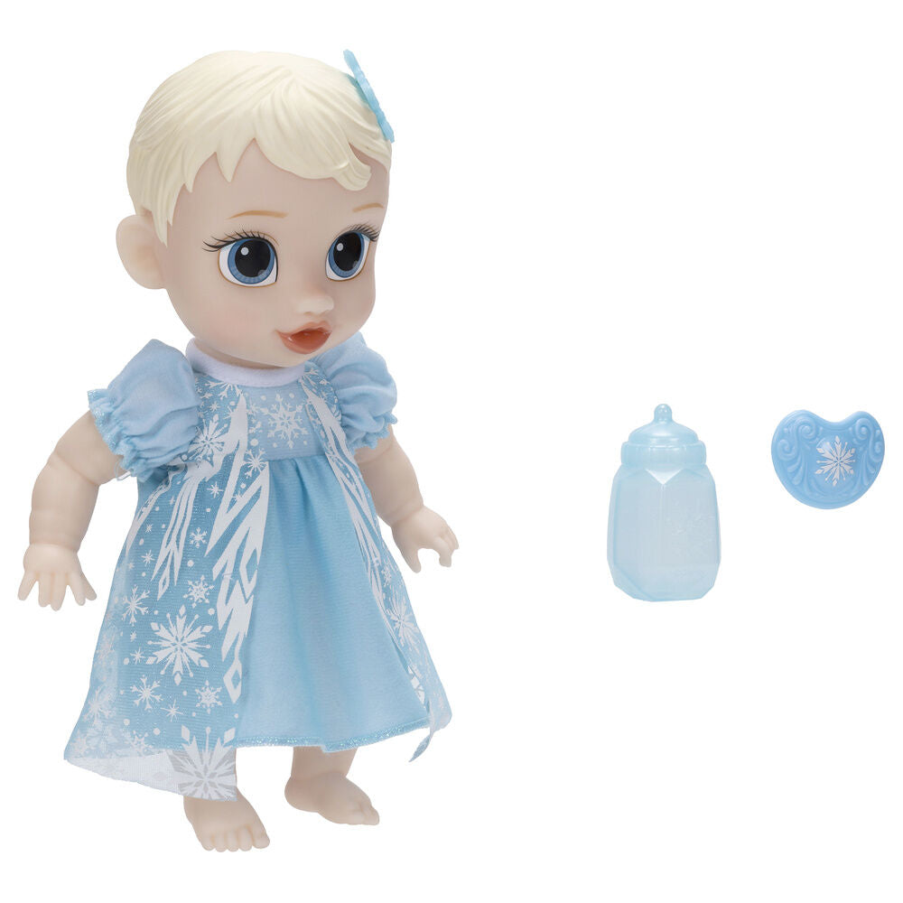 Muñeca bebé Elsa de Frozen con vestido azul y accesorios - 4