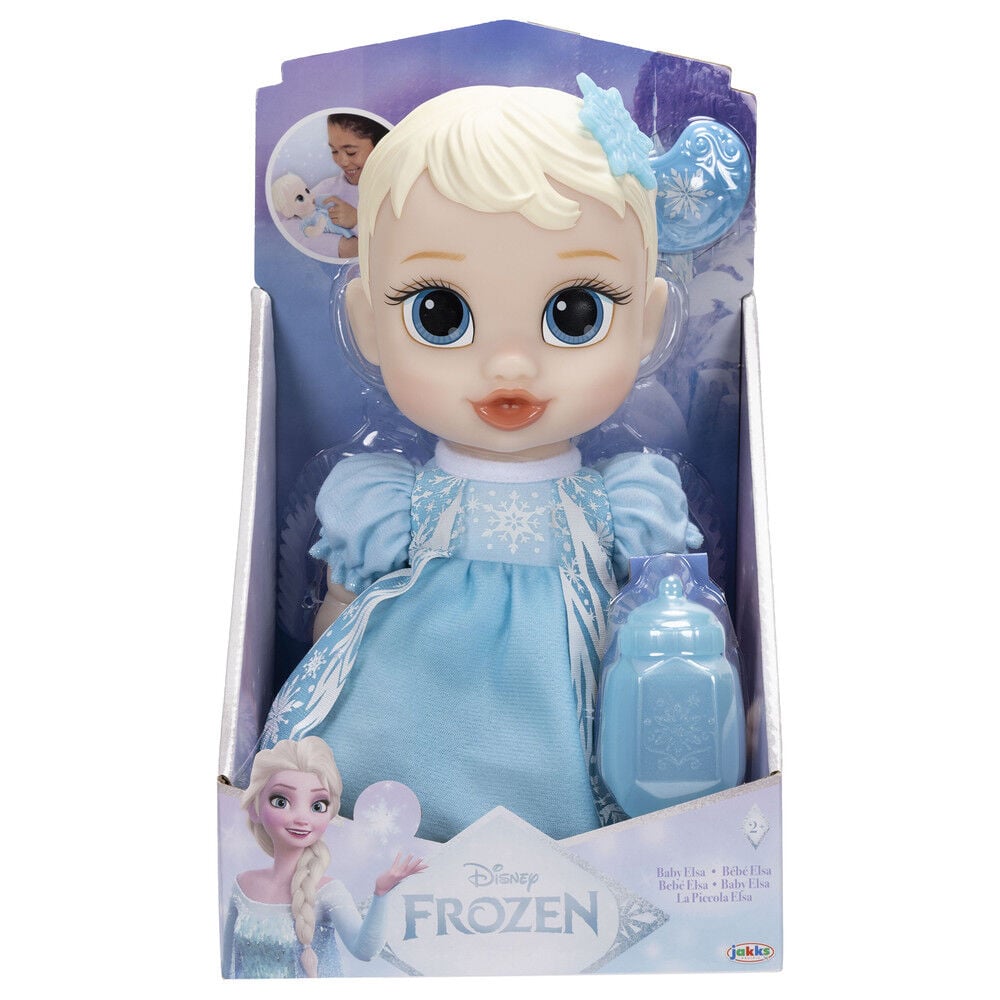 Muñeca bebé Elsa de Frozen con vestido azul y accesorios - 5