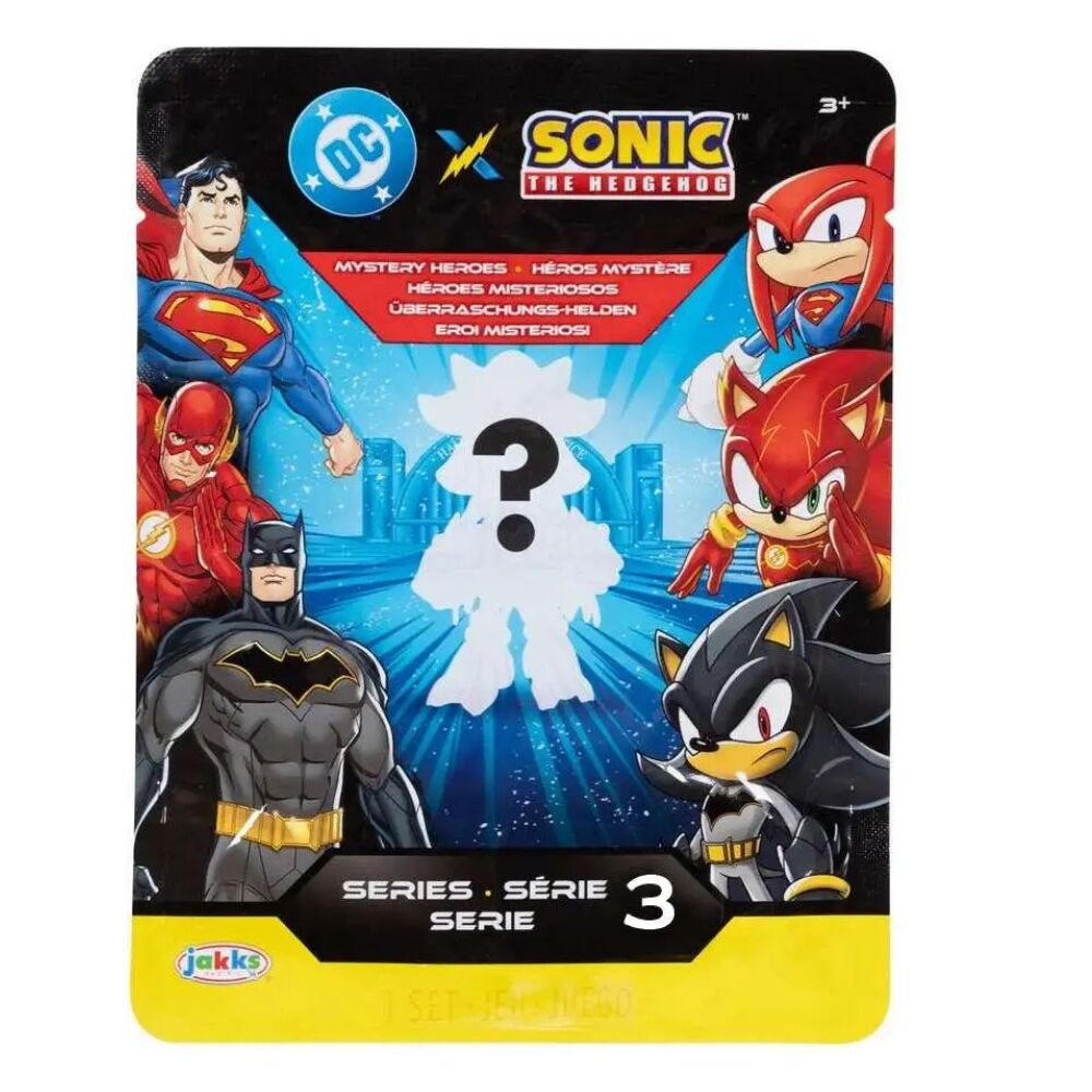 Figura sorpresa Sonic The Hedgehog x DC Comics Serie 3 de 4 cm