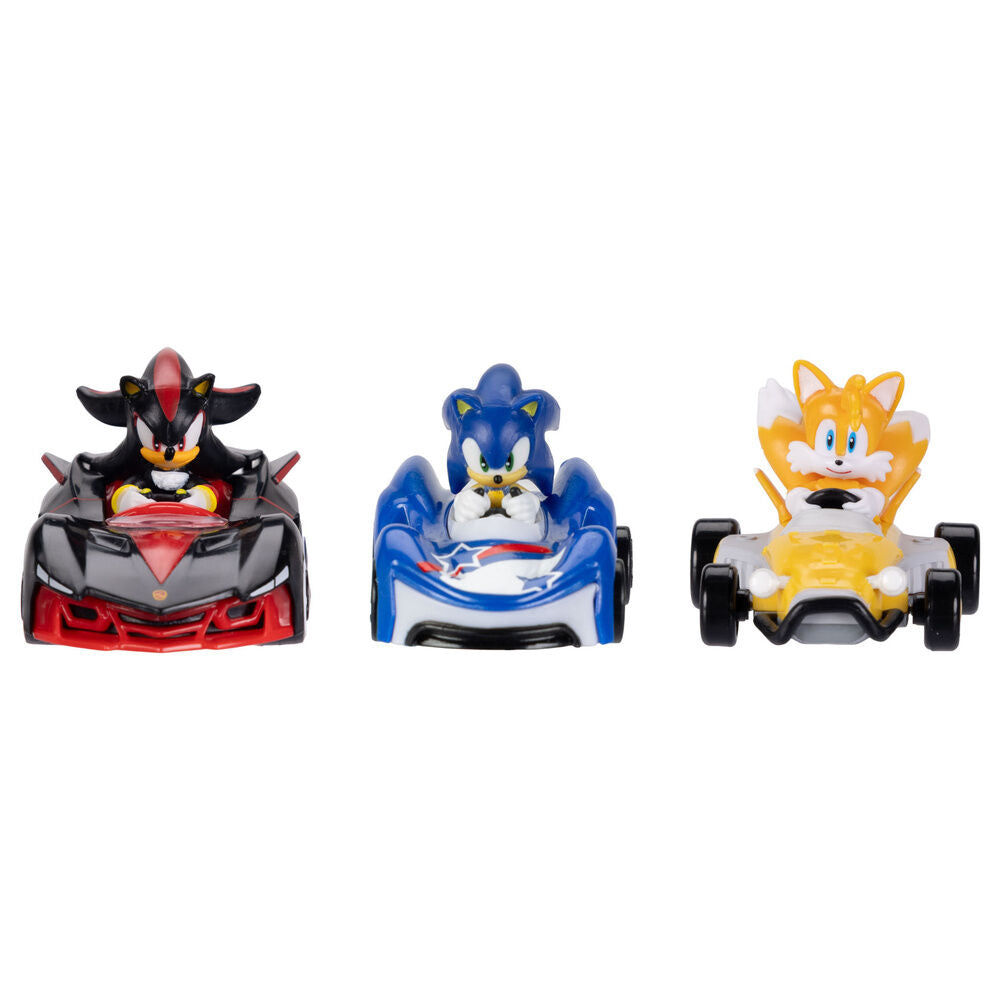 Blíster JAKKS PACIFIC con tres vehículos de Sonic, Tails y Shadow - 2