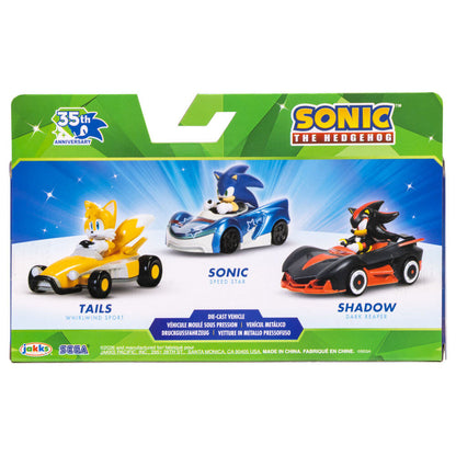 Blíster JAKKS PACIFIC con tres vehículos de Sonic, Tails y Shadow - 7