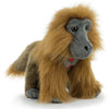 Peluche de mono gelada BARRADO con melena marrón y rostro gris