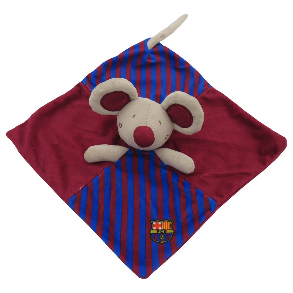 Mantita doudou FC Barcelona granate y azul con ratoncito