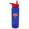 Botella azul y roja del FC Barcelona con compartimento para snack
