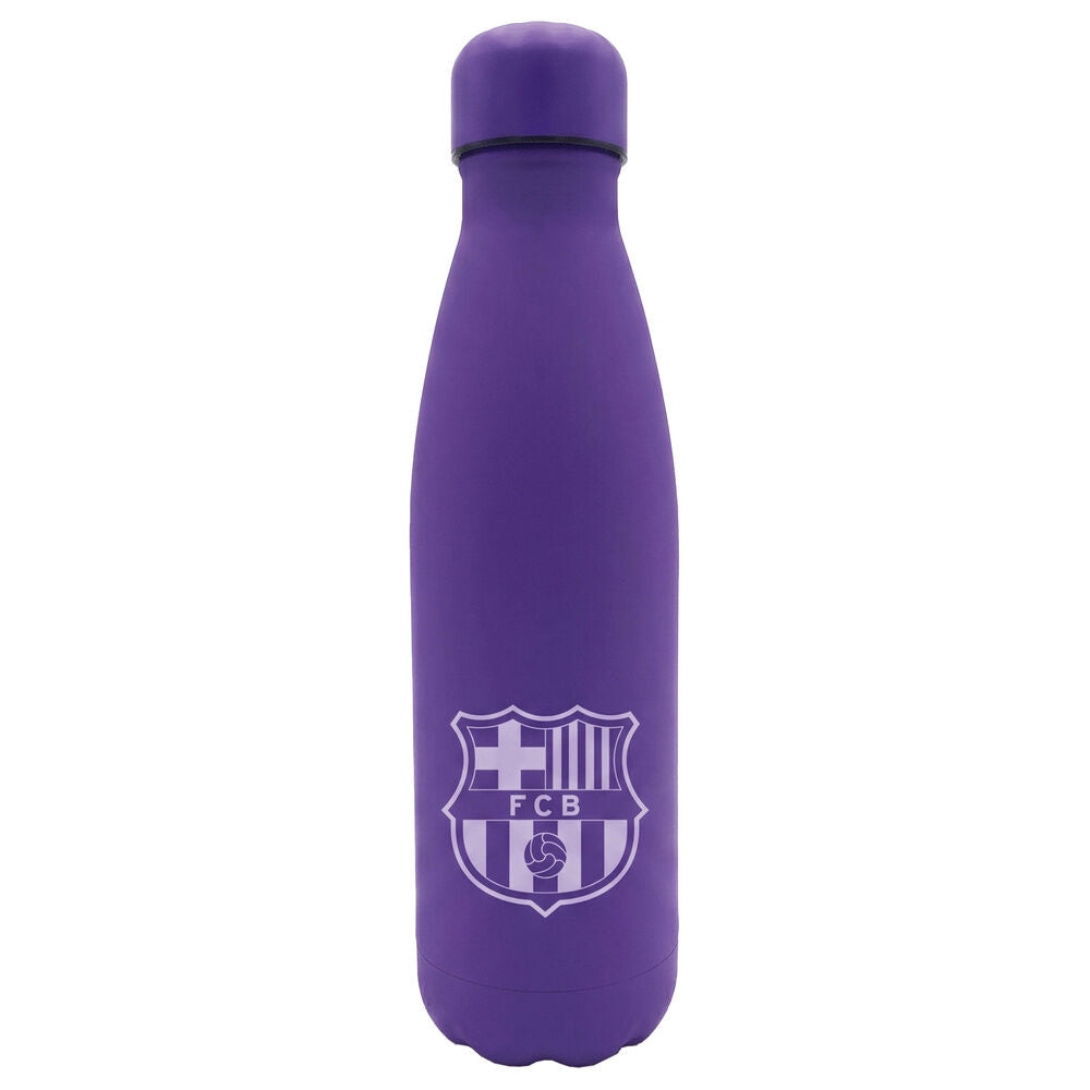 Botella morada de 500 ml con escudo del FC Barcelona