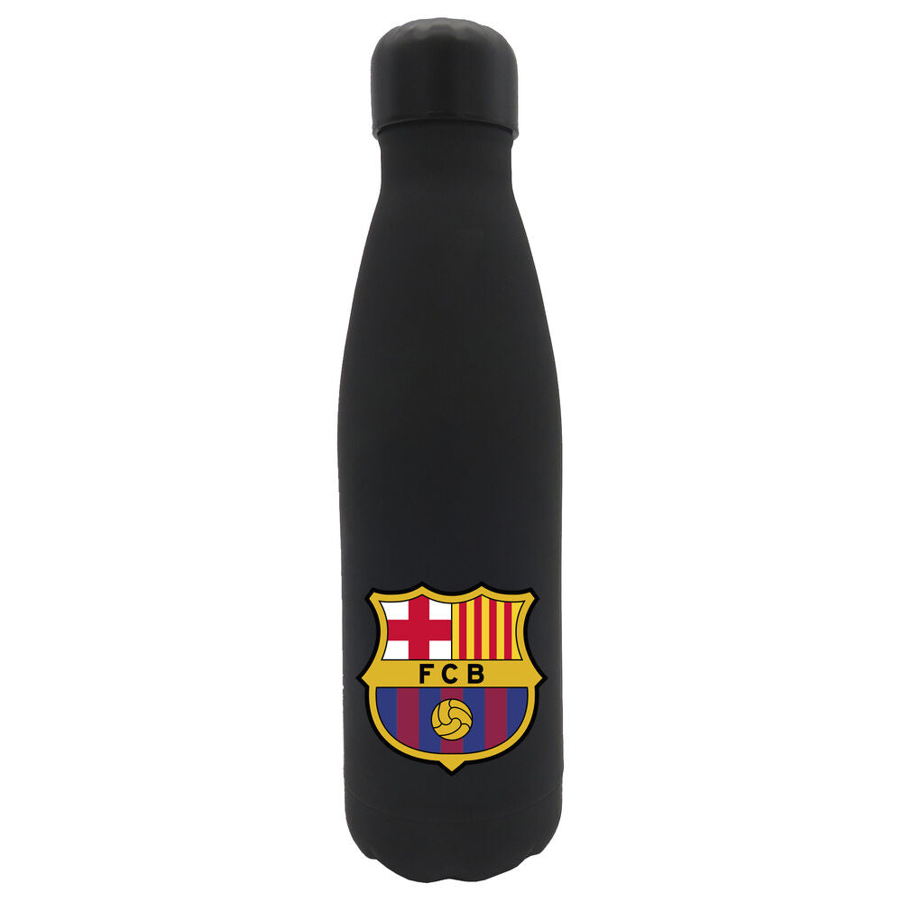 Botella negra de 500 ml con escudo del FC Barcelona