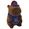 Peluche capibara del FC Barcelona con gorro y bufanda azulgrana